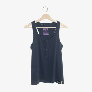 Racer Back Nude Vest - Blue